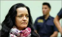  ?? PICTURE: REUTERS ?? Beate Zschaepe in a Munich courtroom before she was found guilty and sentenced to life in prison for her role in the killing of 10 people related to a NSU neo-Nazi gang.