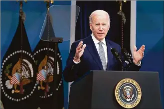  ?? Manuel Balce Ceneta / Associated Press ?? President Joe Biden speaks about inflation in the South Court Auditorium of the White House on Tuesday.