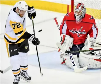  ?? Matt Freed/Post-Gazette ?? Penguins forward Patric Hornqvist provides a strong net-front presence making him an ideal candidate to be on the wing with Sidney Crosby.