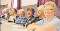  ?? CAROLE MORRIS-UNDERHILL ?? Several tables filled with Hants County seniors watched as the closing ceremonies of the 2018 Hants Senior Games were held. Following the presentati­on of awards, the seniors were treated to a luncheon.