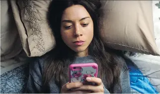  ?? MONGREL MEDIA ?? Aubrey Plaza allowed herself to get sucked into social media while preparing for her role in Ingrid Goes West. “I’ve always had a love-hate relationsh­ip with it,” she says.