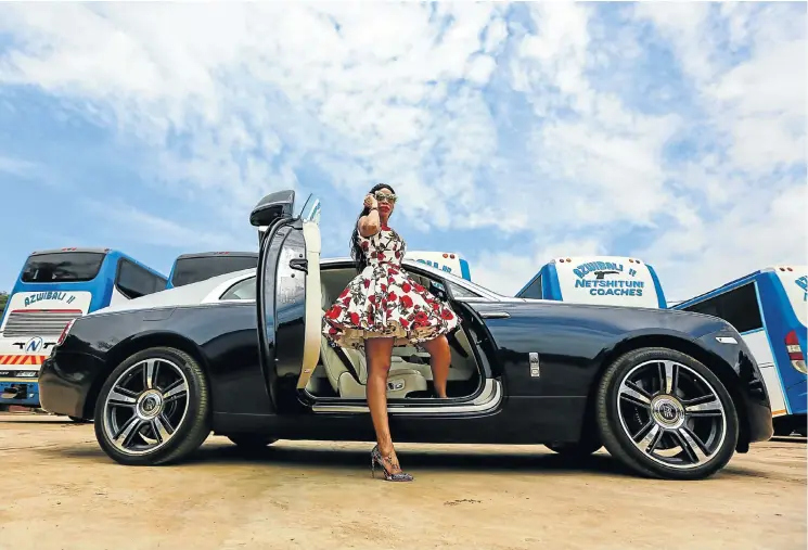  ?? Picture: Moeletsi Mabe ?? Lucia Netshituni runs a successful bus company in Limpopo and her labours to expand the business have allowed her to enjoy the comfort of her own Rolls-Royce.