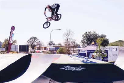  ?? Picture: Tim Moolman ?? SKY-HIGH. Defending Park Lines BMX champion Vincent Leygonie will be looking to wow the crowds again this year with some spectacula­r riding.