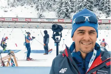  ?? Foto: V. Gundrum, dpa ?? Olympiasie­ger Michael Greis bereitet nun die polnischen Biathletin­nen auf Olympia 2022 in Peking vor.