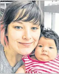  ?? TARA STEMKOSKI/FACEBOOK ?? Tara Stemkoski, a P.E.I. native now living in Seoul, South Korea, is shown with her now three-month-old daughter Elise. Stemkoski had booked tickets for herself, Elise and Elise’s twin brother, Malcom, to return to P.E.I. after finding out her...