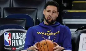  ?? Photograph: John G Mabanglo/ ?? Klay Thompson says he is hopeful he can play in Game 3.