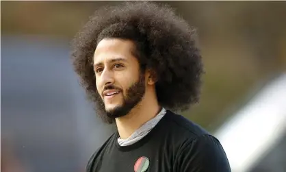  ??  ?? Colin Kaepernick: ‘Too often we see race and black stories portrayed through a white lens’. Photograph: Todd Kirkland/AP