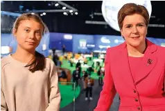  ?? ?? Meeting: Greta Thunberg and Miss Sturgeon yesterday