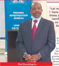  ?? Paul Rusesabagi­na ??