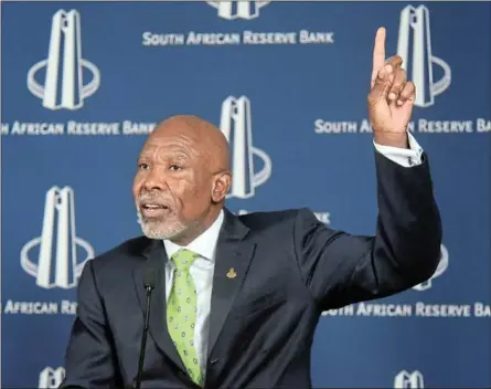  ?? /FREDDY MAVUNDA ?? Governor of the Reserve Bank Lesetja Kganyago recently said in Davos, Switzerlan­d, that the Bank did not have the tools to create jobs.