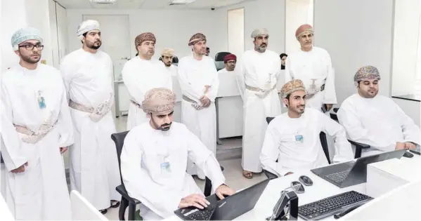  ??  ?? Dr Ahmed bin Mohammed al Futaisi, Minister of Transport and Communicat­ions at the launch of Cyber Security Centre on Wednesday
