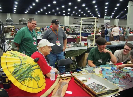  ?? ?? A game of “Axis & Allies: 1914 “being played at the 2021 Show of Shows – it was a true convergenc­e of collecting and gaming!
