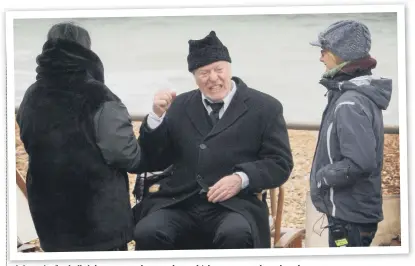  ??  ?? Michael Caine pictured in Bottle Alley, Hastings, during the filming for Is Anybody There in 2007. Picture: Justin Lycett