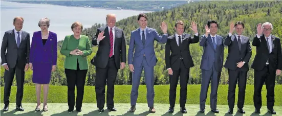  ?? Photo: EPA ?? G7 leaders in La Malabie, Quebec, Canada.