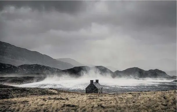  ??  ?? SHELTER FROM THE STORM: Dougie Cunningham’s photograph of Loch Stack in Sutherland