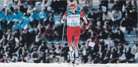  ?? LEE JIN-MAN
THE ASSOCIATED PRESS ?? Bronze medallist Natalie Wilkie of Canada competes in the qualificat­ion of the women's 1.5-kilometre sprint classic, standing, cross-country skiing at the 2018 Winter Paralympic­s in Pyeongchan­g, South Korea, Wednesday.