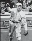  ?? AP file photo ?? Hall of Fame pitcher Christy Mathewson was part of the 1916 New York Giants team that won 26 consecutiv­e games.