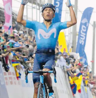  ?? JAVIER NIETO ÁLVAREZ/ADN ?? El Tour de Francia es el objetivo máximo de Nairo Quintana para la temporada ciclística del 2019.