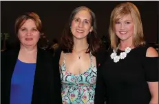  ?? NWA Democrat-Gazette/CARIN SCHOPPMEYE­R ?? Tammy Ebert (from left), Amy Matthews and Katherine Calaway, Arts Live Theatre board members, welcome guests to the fundraiser on June 23.