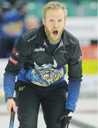  ?? LARRY WONG ?? Swedish skip Niklas Edin says players at the Meridian Canadian Open like the format of the event being held this week in Camrose with the triple-knockout format ensuring competitiv­e games all the way through.