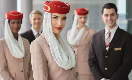  ?? ?? Emirates has begun a worldwide campaign to recruit 3,000 cabin crew and 500 airport services employees to join its Dubai hub