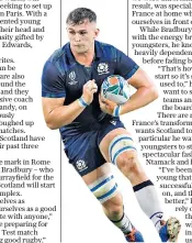 ??  ?? Home advantage: Magnus Bradbury will expect to make his fifth Murrayfiel­d start against a French side seeking the Grand Slam but which has lost on its last three visits to Edinburgh