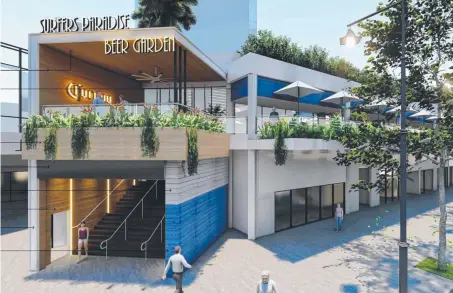  ?? Picture: GOLD COAST CITY COUNCIL ?? An artist’s impression of how the renovated Surfers Paradise Beer Garden would look.