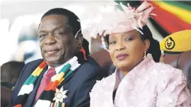  ?? Picture: Reuters ?? FIRST CITIZENS. Zimbabwe President Emmerson Mnangagwa and his wife Auxillia during the inaugurati­on ceremony yesterday.