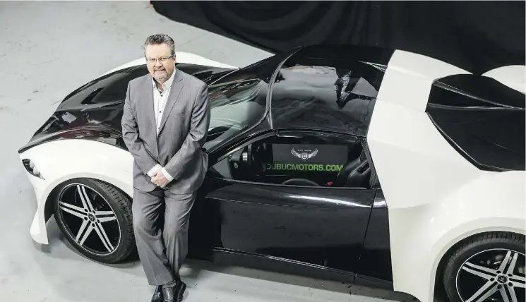  ?? FRANCIS VACHON FOR NATIONAL POST ?? “When I started, everybody thought that I was a fool because nobody was making cars in Quebec,” says Mario Dubuc, co-founder of Quebec City-based Dubuc Motors.