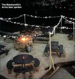  ??  ?? The Blacksmith’s Arms beer garden