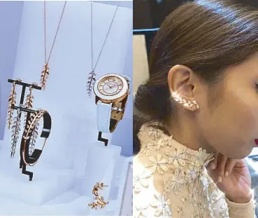  ??  ?? For fall/winter 2018, Swarovski takes jewelry and accessorie­s to a new dreamy level with its Merry Memory (left) and Crystal Tales collection that’s full of whimsical and richly crafted designs.