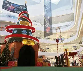  ??  ?? The Quill Christmas Times 2018 decoration­s feature a gigantic 50-feet high Christmas tree.