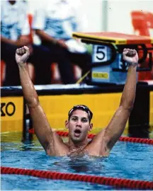  ??  ?? He made us
proud: Jeffrey Ong won the 400m freestyle gold at the Singapore SEA Games in 1993.