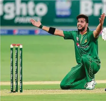  ?? Ahmed Ramzan/ Gulf News ?? Imad Wasim played league cricket in England and Ireland. His chance to don a Pakistan national team cap came when the squad were looking for a spinner to replace the banned Saeed Ajmal.