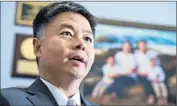 ?? Tom Williams CQ-Roll Call Inc. ?? REP. TED LIEU said Olympus’ delay in telling U.S. hospitals about the scopes’ risk and cleaning protocol underscore­s the need for congressio­nal hearings.