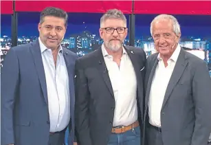  ?? @debodeciro­k ?? angelici, el periodista luis novaresio y d’onofrio,