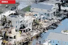  ?? MIKE STOCKER/STAFF FILE PHOTO ?? IRMA Homes in Ramrod Key were among those destroyed in the September monster.