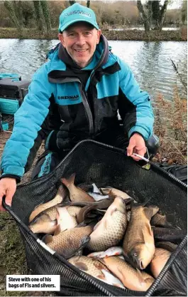  ??  ?? Steve with one of his bags of F1s and silvers.