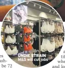  ??  ?? UNDIE STRAIN
M&S will cut jobs