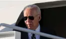  ?? Pablo Martínez Monsiváis/AP ?? President Joe Biden arrives on Air Force One in Delaware last week. Photograph: