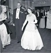  ??  ?? Royal debut: the Queen at the premiere of Lawrence of Arabia in 1962, left; right, Princess Beatrice in the dress. Far right, Kate Talbot in her Thirties wedding