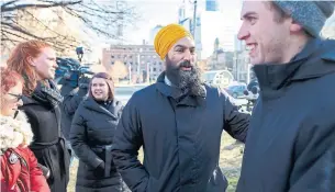  ?? COLE BURSTON THE CANADIAN PRESS FILE PHOTO ?? NDP Leader Jagmeet Singh says “insecurity” and “fear” pervade Justin Trudeau’s Canada.