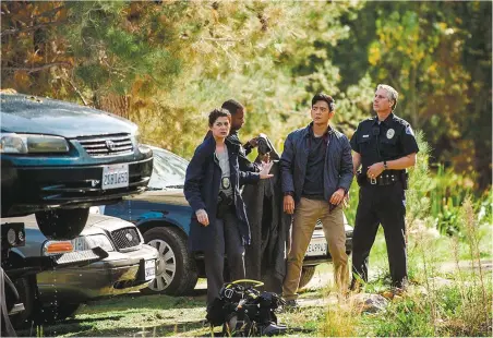  ??  ?? Debra Messing and John Cho in Searching, at Regal Stadium 14