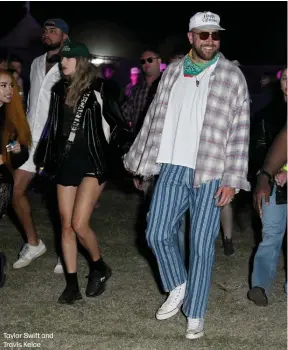  ?? ?? Taylor Swift and Travis Kelce