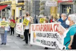  ?? MIGUEL ÁNGEL SALAS ?? Concentrac­ión de la Plataforma cordobesa en defensa de las pensiones.