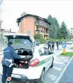  ??  ?? L’incidente I rilievi dei vigili