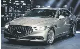  ??  ?? The Genesis G90’s new look includes a rather imposing grille.