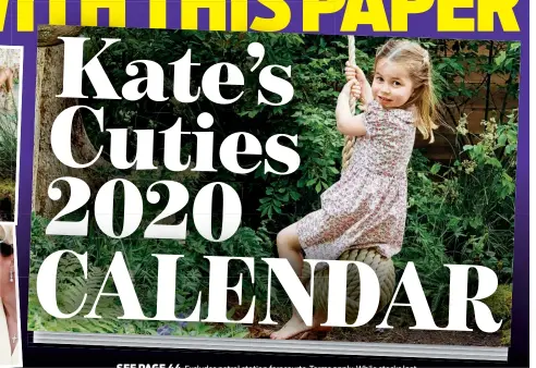2020 Calendar Little Royal Cuties George Charlotte Louis Archie Kate's Meghan 