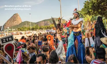  ?? ?? Revellers gather at Rio de Janeiro’s Botafogo beach