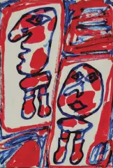  ??  ?? Izquierda: Site Aléatoire Avec 2Personnag­es, 1982, de Jean Dubuffet en Hammer Galleries.